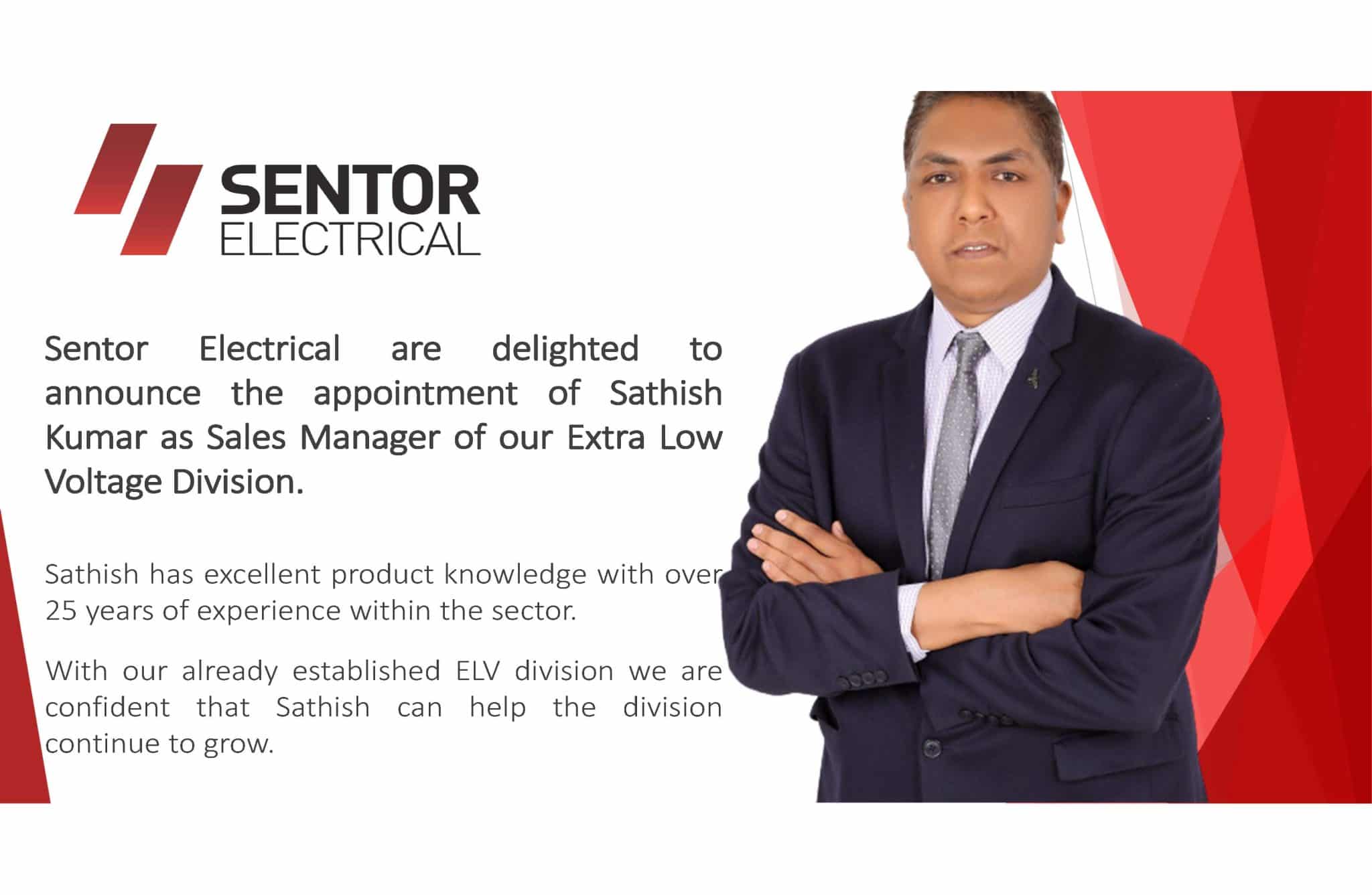 New Sales Manager Extra Low Voltage Division Sentor Electrical